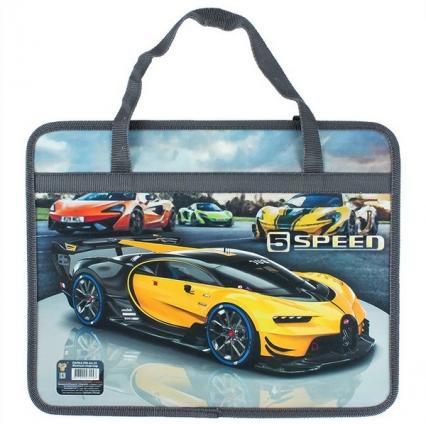 Папка с ручками А4 Ковров "Желтый спорткар"