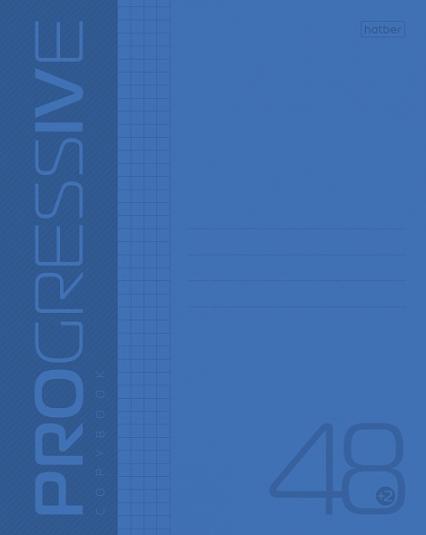 Тетрадь 48 л. кл. Х "Прогрессивный. Синяя" пласт. обл. 