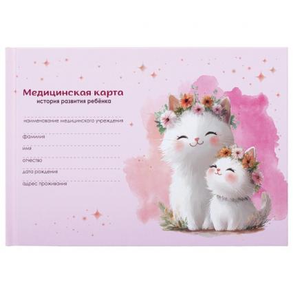 Бланк История развития ребенка А5 96 л. Staff "Котики"