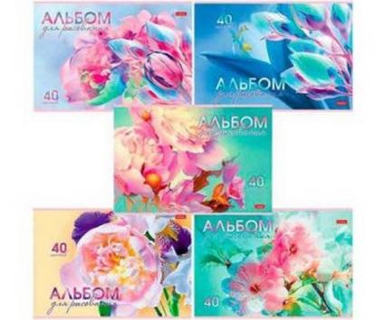 Альбом для рис. А4 40 л. Х "Грация цветов"
