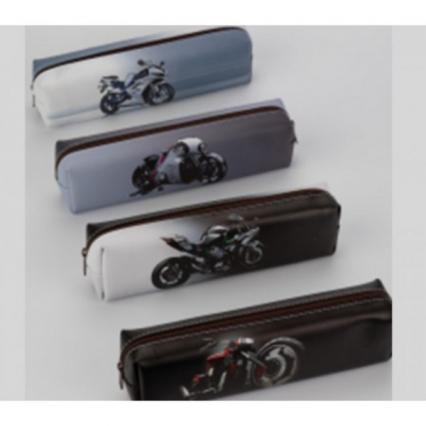 Пенал-косметичка Sanvero "Мотоциклы" иск.кожа., 21*5,5*4 см