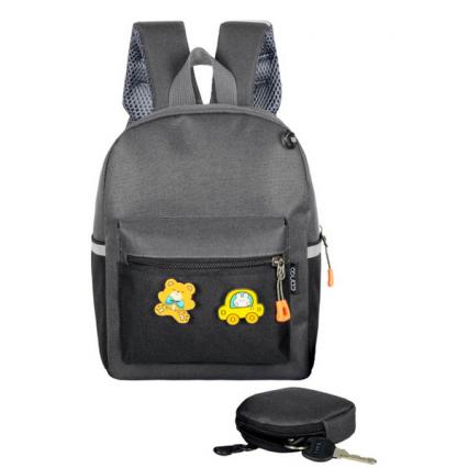 Рюкзак мини Cango черно-серый 23*12*10 см