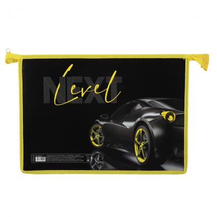 Папка для тетр. А4 1 отд. Кокос "Скоростные гонки" на молнии 