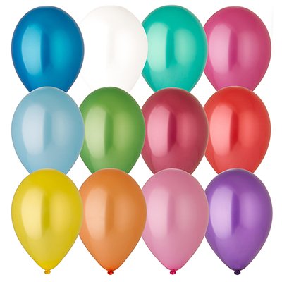 Шар возд. №14 "Ассорти" металлик