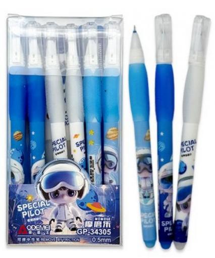 Ручка Пиши-стирай гел. Intelligent "Космос" 0,5 мм, синяя