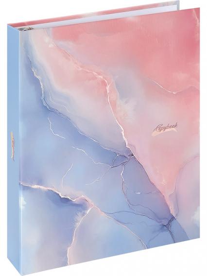 Тетрадь А5 80 л. кл. на кольцах ПП "Нежный мрамор"