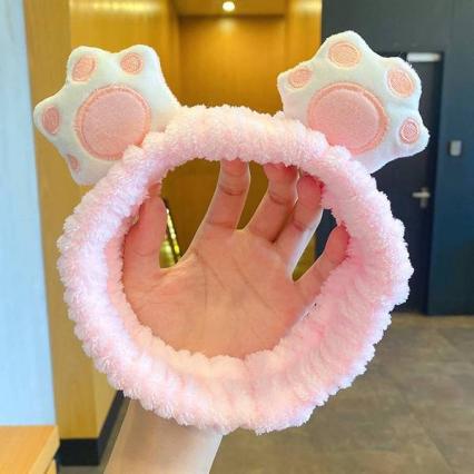 Повязка на голову Girly "Уши-лапки", роз.