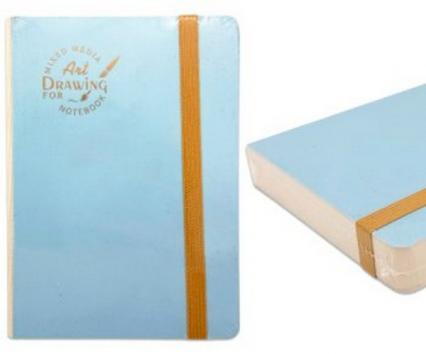 Скетч-бук А6 58 л. Art drawing гладкая бумага, 200 г/м2, на резинке, асс.