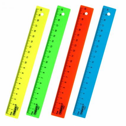 Линейка 20 см Пифагор цв. асс.