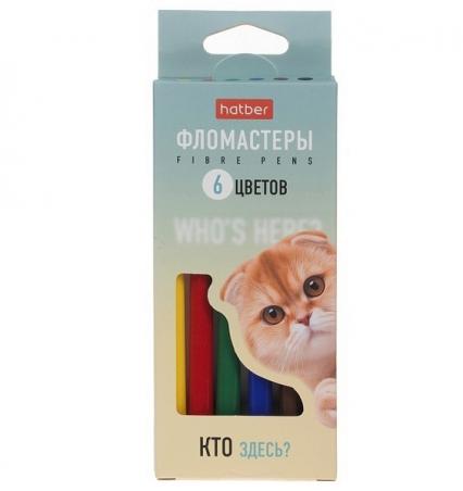 Фломастеры 06 цв. Х "Кто здесь?" вент. колп., к/к