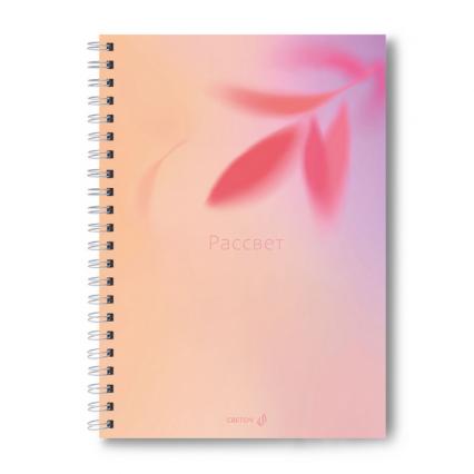 Тетрадь А4  тв. обл. 80 л. кл. греб. Светоч "Рассвет" 