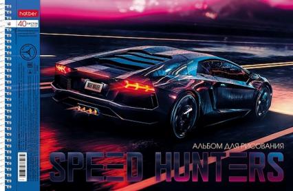Альбом для рис. А4 40 л. спир. Х "Охотники за скоростью"