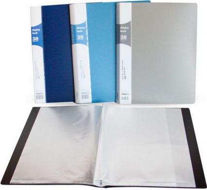 Папка 30 вкл. KanzFile Clear book "Горизонтальная полоса" цв. асс.