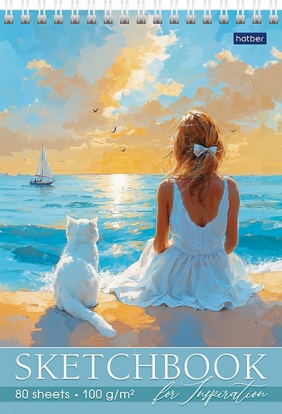 Скетчбук А5 греб. 80 л. Х "В хорошей компании" 100 г/м2, жестк. подложка