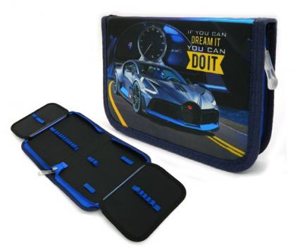 Пенал 1 отд. с 2-мя планками Intelligent "Спорткар" 22*14 см