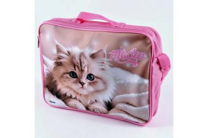 Папка-сумка текст. с ручками А4 Ковров "Пушистое счастье" регулируемая ручка