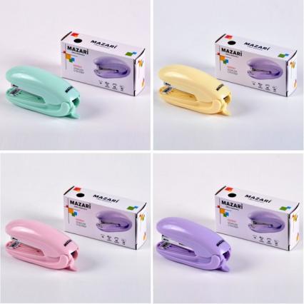 Степлер №10 до 12 л. Mazari "Керри" асс., с антистеплером