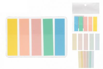 Набор закладок с клеев. кр. пластик. 12*45 мм 5*20 л. Basir