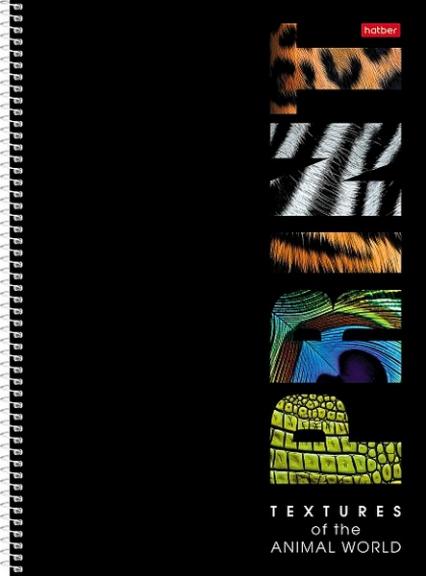 Тетрадь А4 тв. обл. 120 л. кл. спир. Х "Животный принт" с разделит.