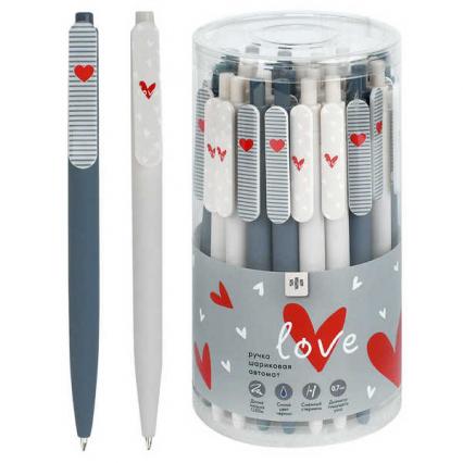 Ручка шар. авто Ф+ "С любовью" 0,7 мм, синяя