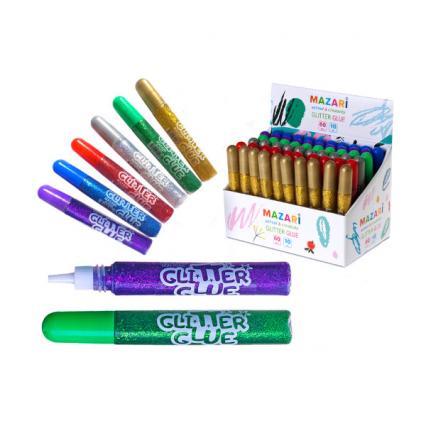 Клей-гель Mazari "Ассорти" блестки, 10 мл