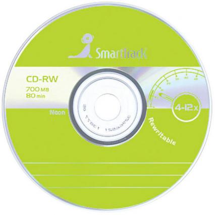 Диск CD-RW SMART TRACK 4х12x/50  700Mb пласт. коробка