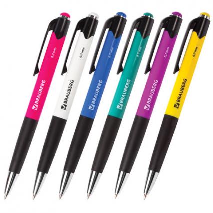 Ручка шар. авто Brauberg "Концепт" 0,7 мм, синяя, рез. держ., L=107 мм