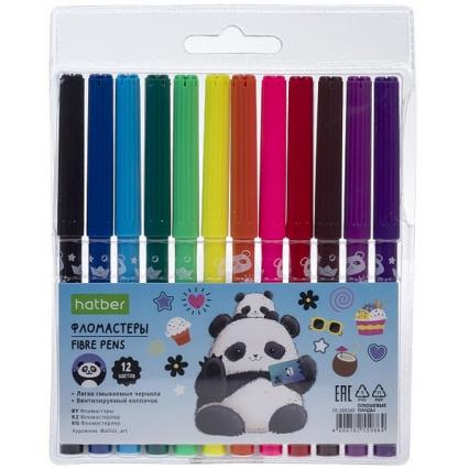Фломастеры 12 цв. Х "Плюшевые панды" вент. колп., блистер