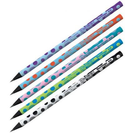 Карандаш дер. черн. без ласт. Berlingo "Точки" 