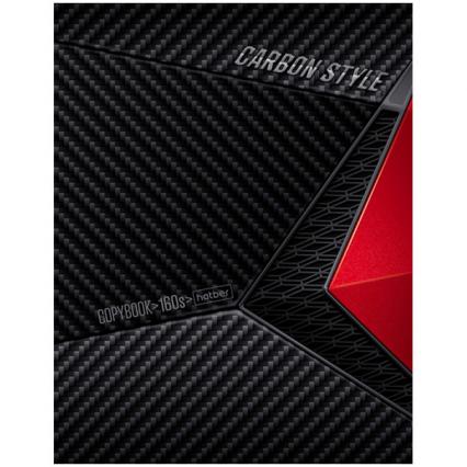 Тетрадь А5 160 л. кл. на кольцах Х "Карбоновый стиль" 
