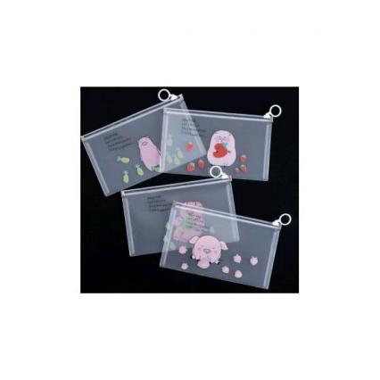 Папка на молнии В6 220*130 мм Beifa "Хрюшки с фруктами" асс.