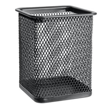 Стакан для канц. прин. мет. квадрат. Klerk черн.