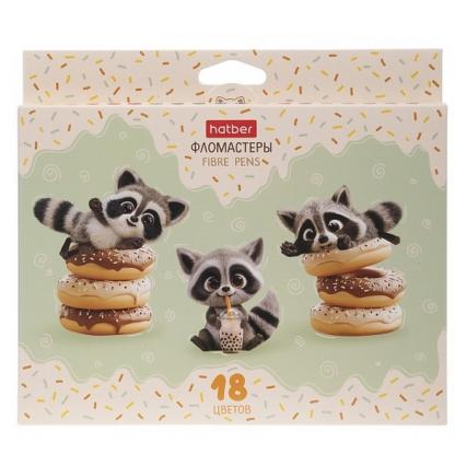 Фломастеры 18 цв. Х "Вот енот" вент. колп., к/к