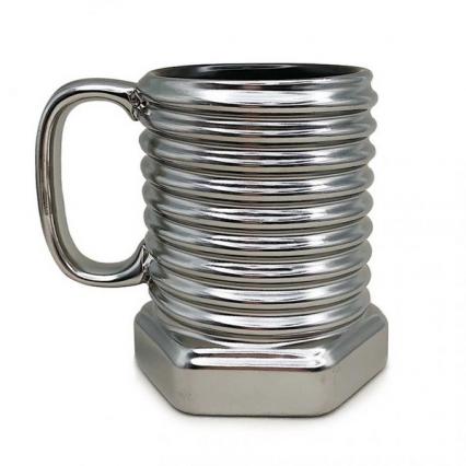 Кружка 400 мл "Болт" серебро.