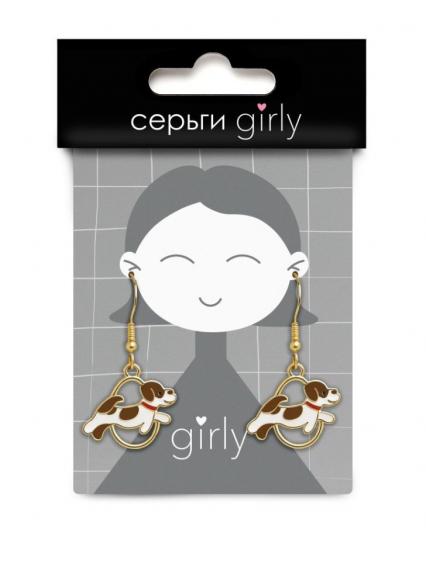 Серьги Girly "Собака"