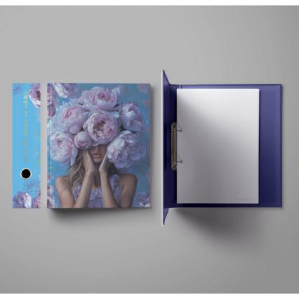 Регистратор А4 75 мм Fiorenzo "Девушка с пионами" разобранный