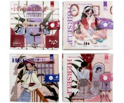 Записная кн. А7 120 л. "Красотка" мягк. обл., на кнопке