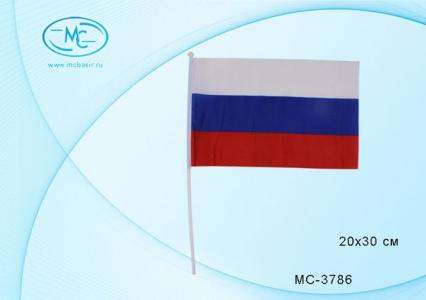 Флаг России 20*30 см без герба, на палочке
