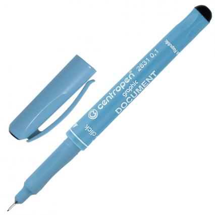 Линер Centropen "Документ" 0,1 мм, черный