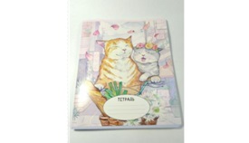 Тетрадь 24 л. лин. Sweet CS "Коты на велосипеде"