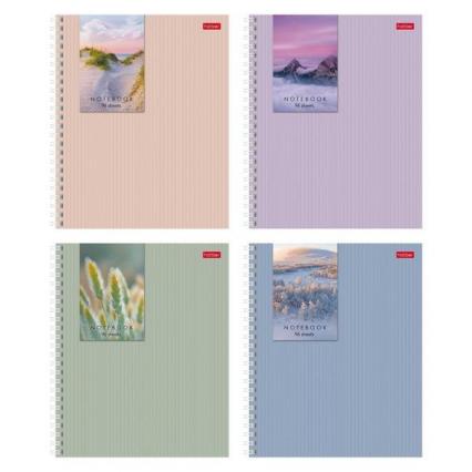 Тетрадь 96 л. кл. греб. Х "Прикосновение к природе" многоцв. срез