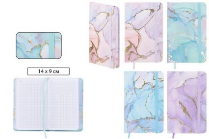 Ежедневник недат. А6 80 л. Basir "Мрамор" на резинке