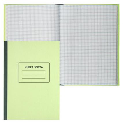Книга учета А4 96 л. клетка тв. обл., блок газ. 
