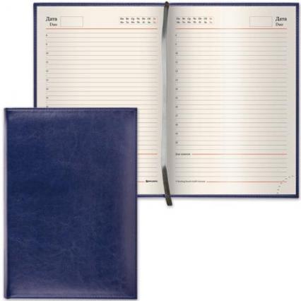 Ежедневник недат. А5 160 л. Brauberg "Империя" темно-синий