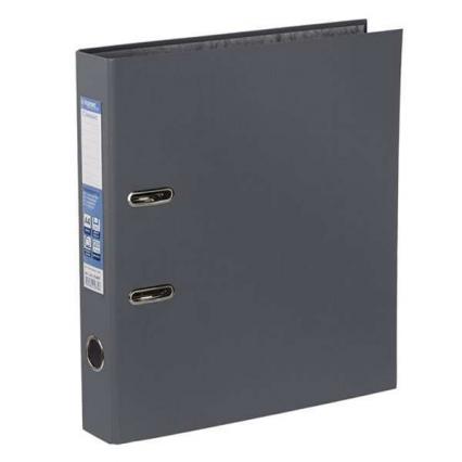 Регистратор А4 50 мм Expert Complete "Классика" бумвинил, с торц. карманом, серый