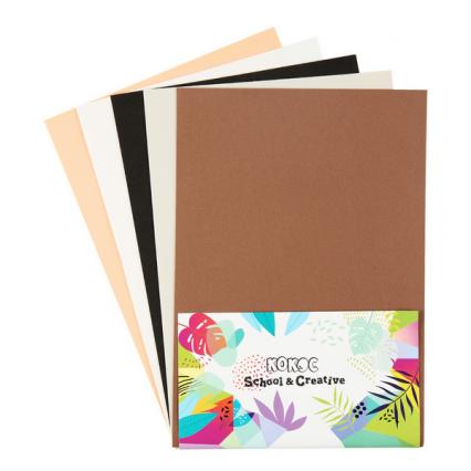 Набор фоамирана А4 05 л. 05 цв. Кокос "Оттенки коричневого" 1 мм