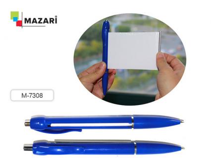 Ручка шар. авто Mazari "Шпаргалка" 0,7 мм, синяя