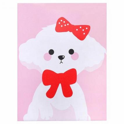 Аппликация помпонами 30*40 см Творческая мастерская "Щеночек с бантиком"