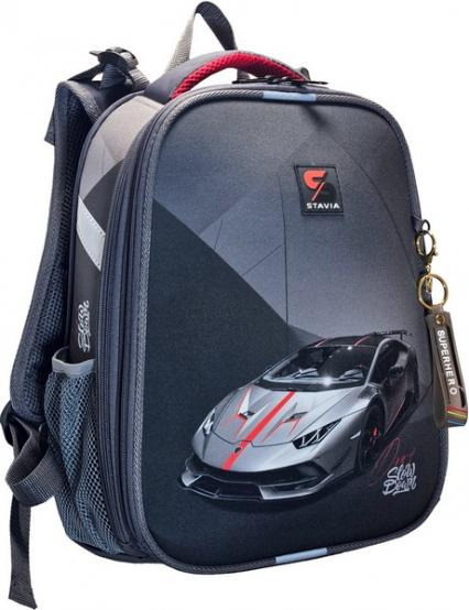 Ранец Stavia 2 отд. "Серая машина" 38*30*16 см