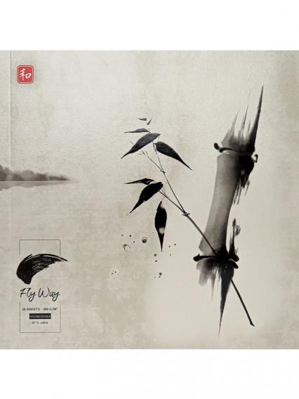 Скетч-бук 190*190 мм 20 л. ПП "Акварель" 300 г/м2, жест. подложка